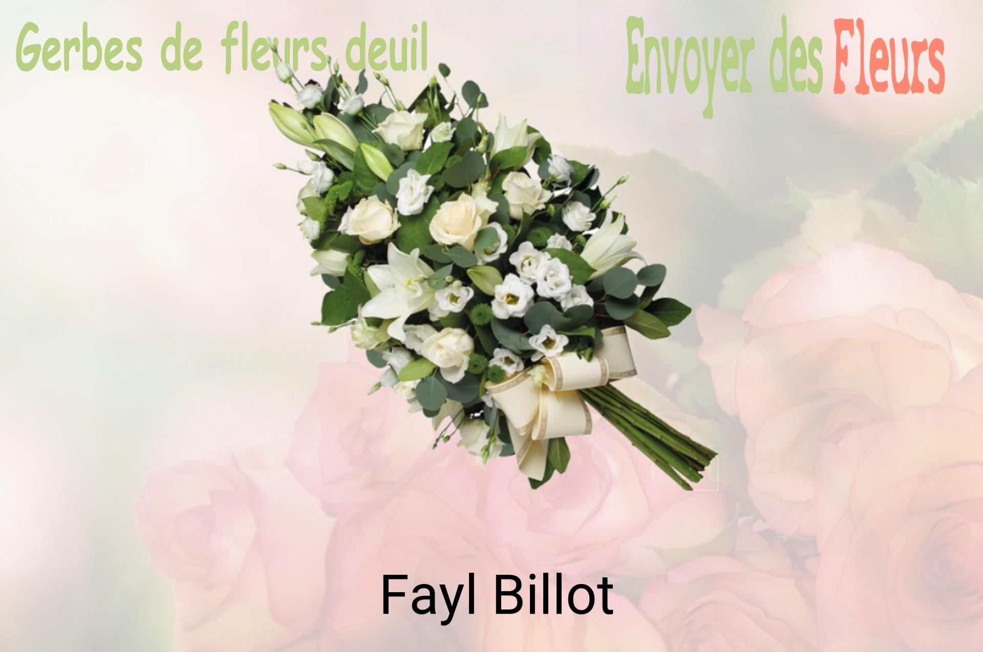 Gerbe de fleurs de deuil livrée à Fayl-Billot